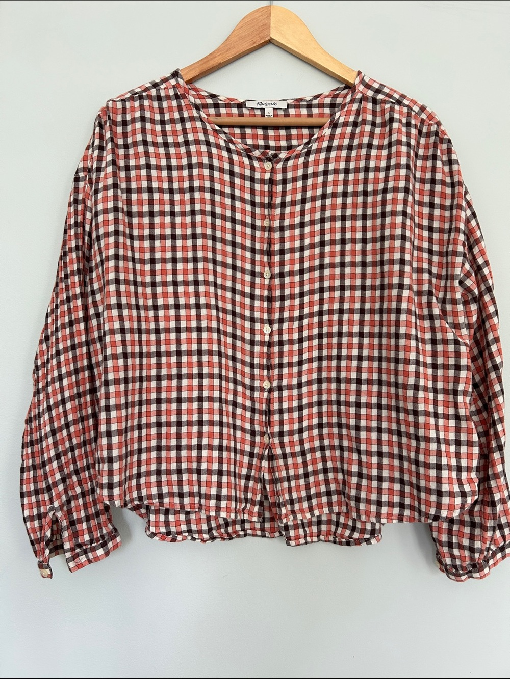 Madewell Gingham Button-Front Shirt